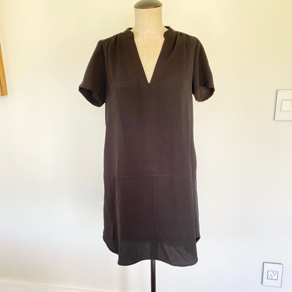 Fun Lush Black V Neck Above The Knee Dress Size XS Party Dress Casual Pullover